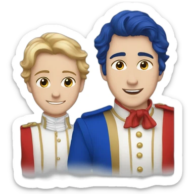 Henry and Alex  red white and royal blue sticker