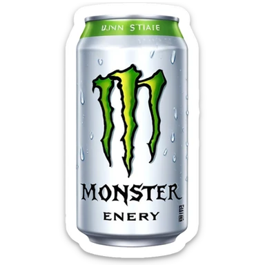 Monster energy drink white sticker