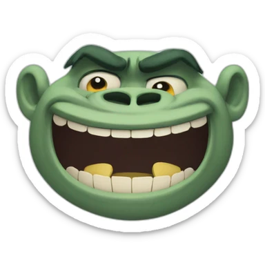 2-d gorillaz smile sticker