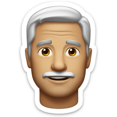 a middle aged man from the shoulders up sticker