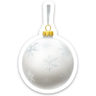 White Christmas ball decoration sticker