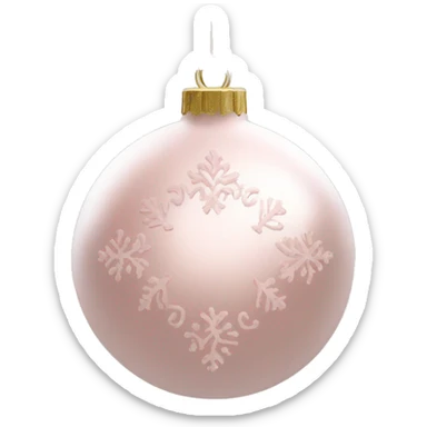 Elegant and classy pale blush pink christmas ball ornament  sticker