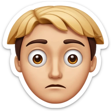 Questioning emoji expression sticker