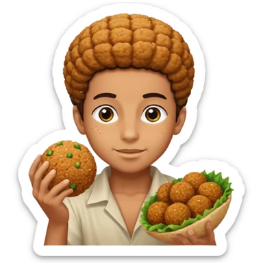 make me an egyptian boy with falafel sticker