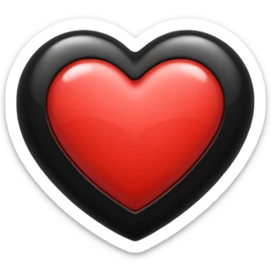 💘 change heart colour to black sticker