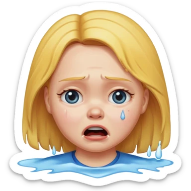 Girl name chucky crying and flooding the place sticker