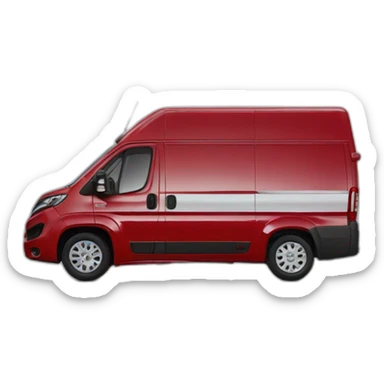 red coloured fiat ducato sticker