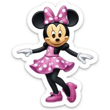 Minnie mouse dancing sticker