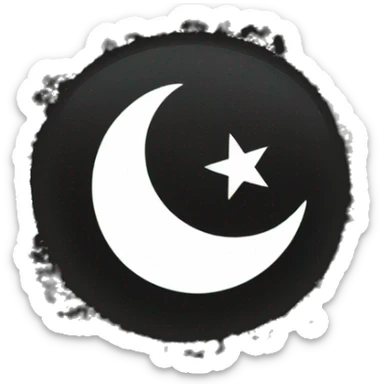 Islamic flag,use use black background and this is in the middle of the flag sticker