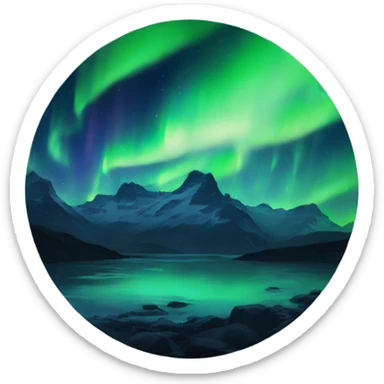 northern lights sticker