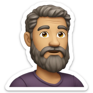 Barbu mal rasés sticker