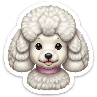 caniche blanco peluqueria canina sticker