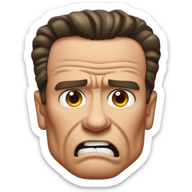 angry arnold schwarzenegger sticker