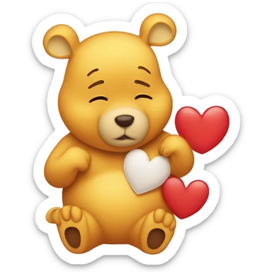 I love you more than pooh loves honey  sticker