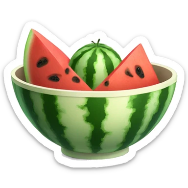 Bowl with watermelon  sticker