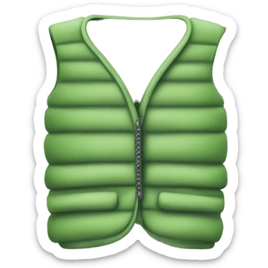 a picture of a gilet with a picture of green tick in the bottom corner sticker