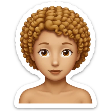 Uma personagem com o cabelo bem curto cacheado  sticker
