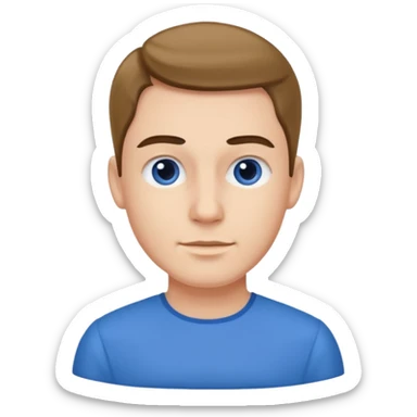 blue dress man sticker