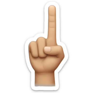 Three-finger salute sticker