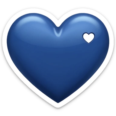 Navy blue heart sticker