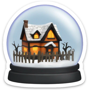 halloween snow globe, house, no background sticker
