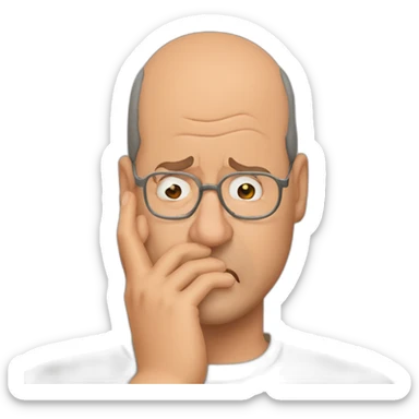 george costanza face palm sticker