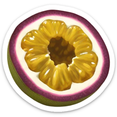 Passionfruit opened  sticker