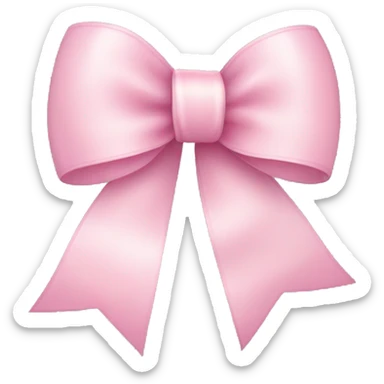 light pink ribbon bow sticker
