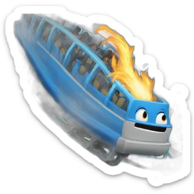 Blue Fire Rollercoaster sticker