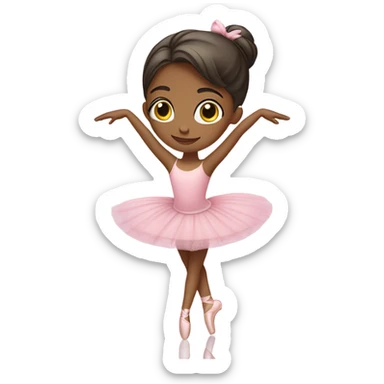 Pink ballet girl sticker