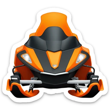 orange polaris Snowmobile sticker