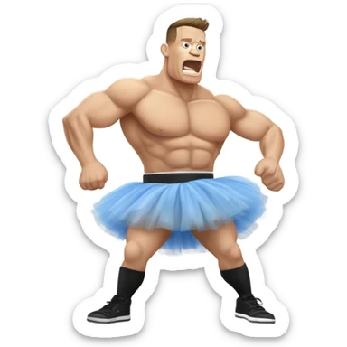 John Cena wearing a tutu farting￼ sticker