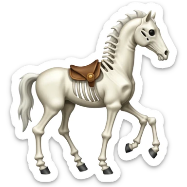 Skeleton horse sticker