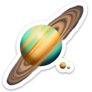 Vintage Planets comet streak motion blur sticker