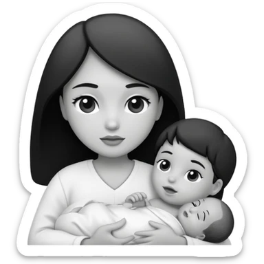 Newborn B&W with female sticker