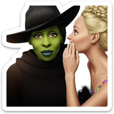 blonde girls in colorful dresses sticker