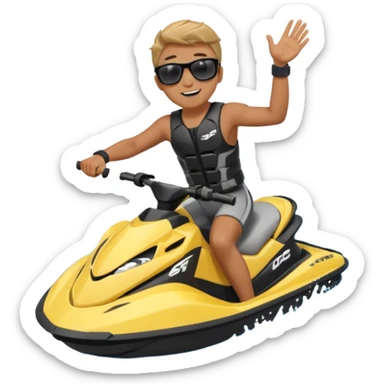jet ski rider sticker