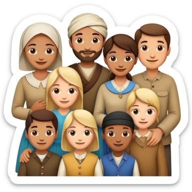 peasants big family sticker