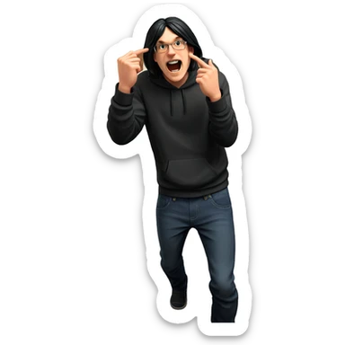 boy standing by the door sticker