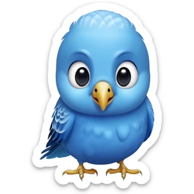 cinematic-comical-blue-budgie-portrait-emoji,-head-tilted-dramatically-with-an-exaggeratedly-amused-expression,-featuring-a-striking-blue-feathered-fur-with-a-glossy-finish,-wide,-expressive-dark-eyes-filled-with-playful-disbelief sticker