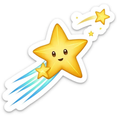 shooting star emoji that looks cool sticker
