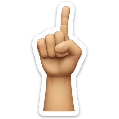 The victory hand emoji with the thumb opened sticker