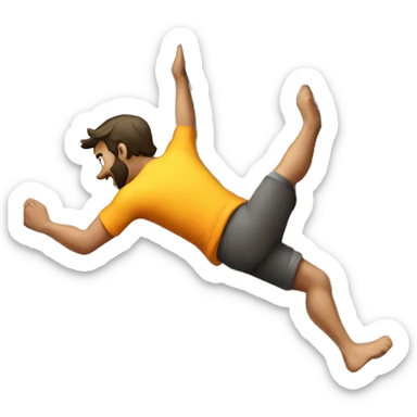 bouldering guy climbing to the indoor mountain sticker