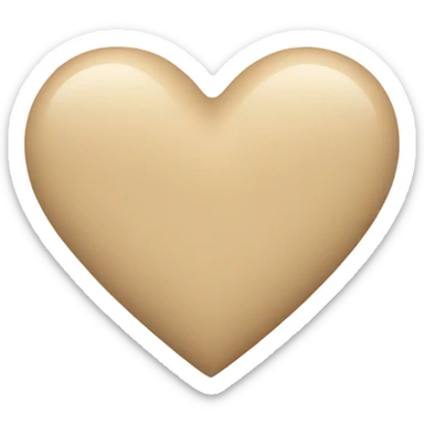 Beige heart sticker