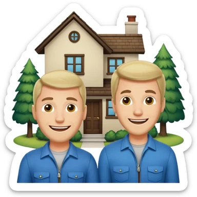 two guys trespassing their house sticker