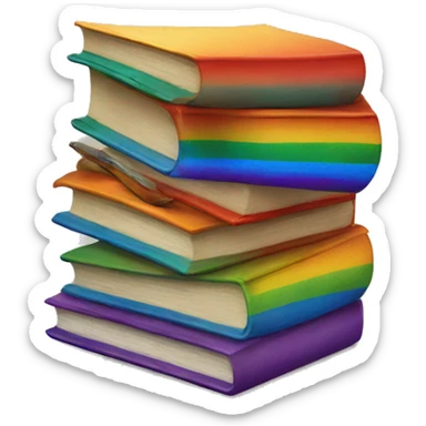Book rainbow sticker