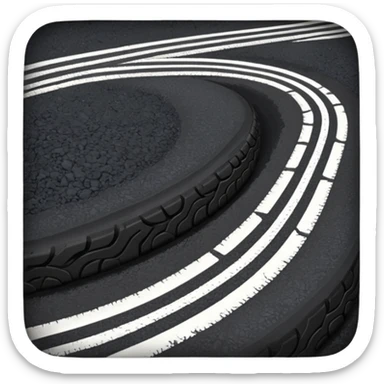 Tire Tracks on a road  sticker