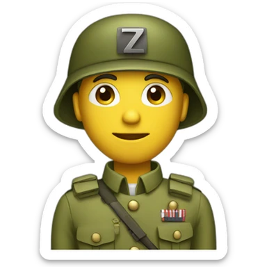 soldier with letter z sticker