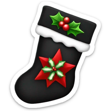 Gothic Christmas stocking sticker