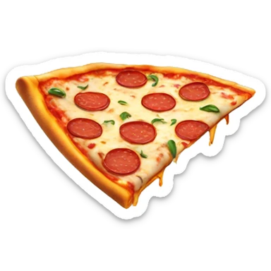 Pizza slice partying sticker